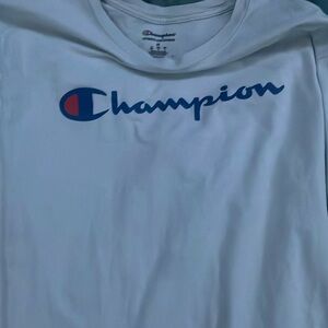 White champion t-shirt long sleeve